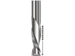 Spiral Downcut Endmill - HSS, 1/4in Diameter, For Wood